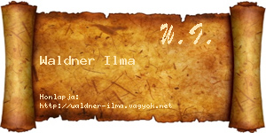 Waldner Ilma névjegykártya